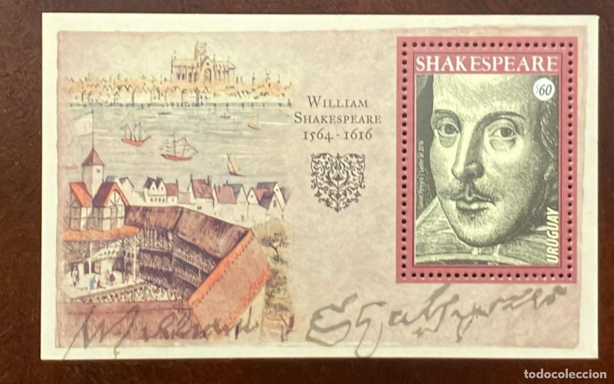 Sellos: TS) 2016 URUGUAY, SOUVENIR SHEET,400TH ANNIVERSARY OF THE DEATH OF THE WRITER WILLIAM SHAKESPEARE,XF
