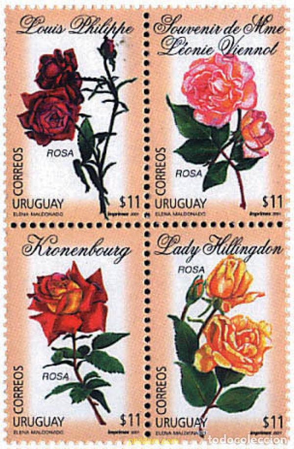 Sellos: 5033 MNH URUGUAY 2001 ROSAS