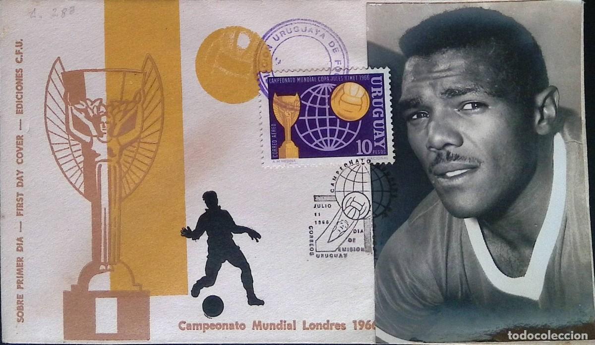 Sellos: TS) 1966 URUGUAY, FIRST DAY COVER, AIRMAIL, WORLD CHAMPIONSHIP &acute;66 JULES RIMET CUP IN THIS CASE THE