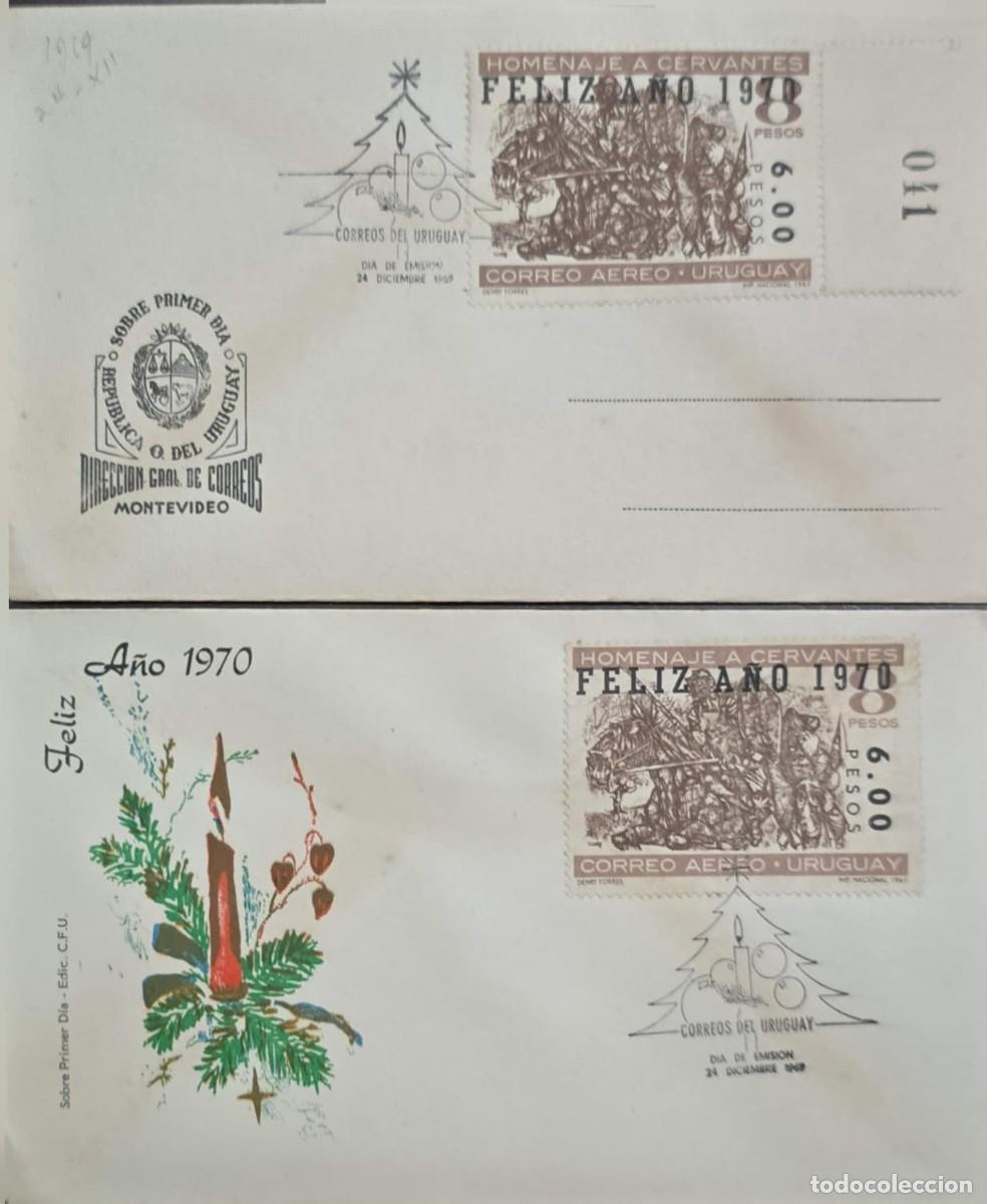 Sellos: MI) 1967 URUGUAY, FIRST DAY COVER (FDC), AIR MAIL, TRIBUTE TO MIGUEL DE CERVANTES SAAVEDRA, FEATURIN