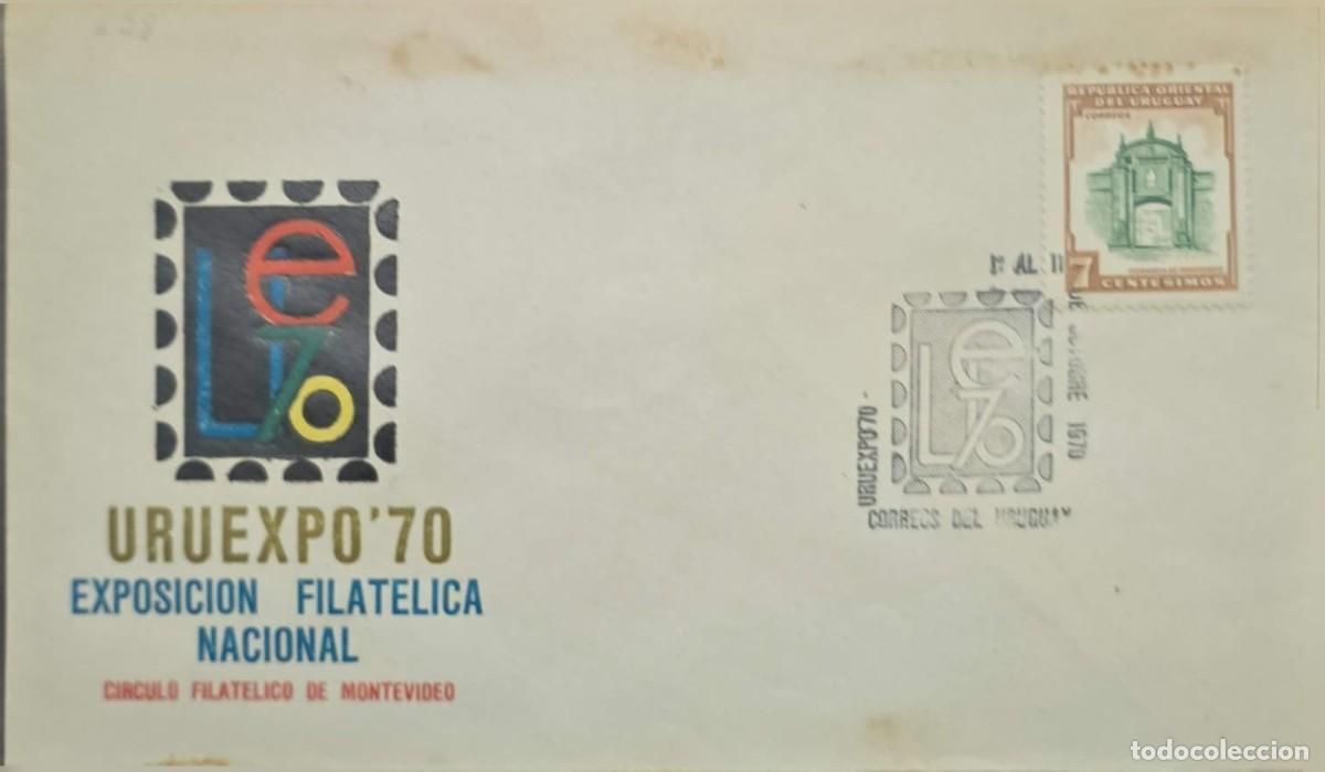 Sellos: MI) 1970, URUGUAY, COMMEMORATIVE COVER &rdquo;URUEXPO'70 / NATIONAL PHILATELIC EXHIBITION,&rdquo; FIRST DAY OF I