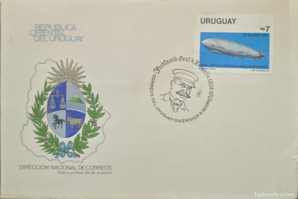 Sellos: MI) 1983, URUGUAY, AIRMAIL, WITH CIRCULAR POSTMARK, FIRST DAY COVER, OFFICIAL COMMEMORATIVE ENVELOPE