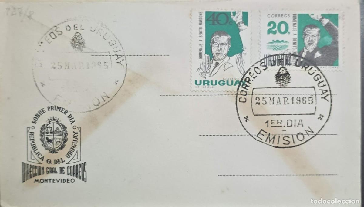 Sellos: MI) 1965 URUGUAY, FDC, COMMEMORATION AND TRIBUTE TO BENITO NARDONE (URUGUAYAN POLITICIAN, RURAL ADVO