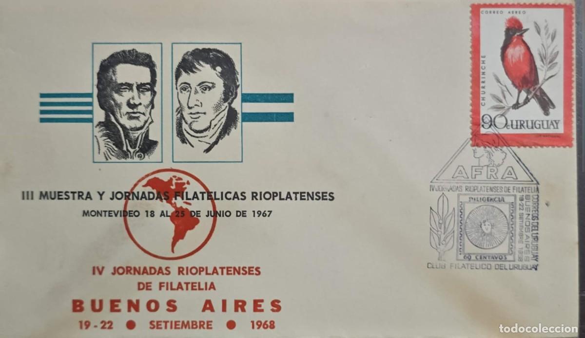 Sellos: MI) 1967 URUGUAY, AIRMAIL, EXHIBITION COVER, 3RD RIOPLATENSE PHILATELIC EXHIBITION AND CONFERENCE (H