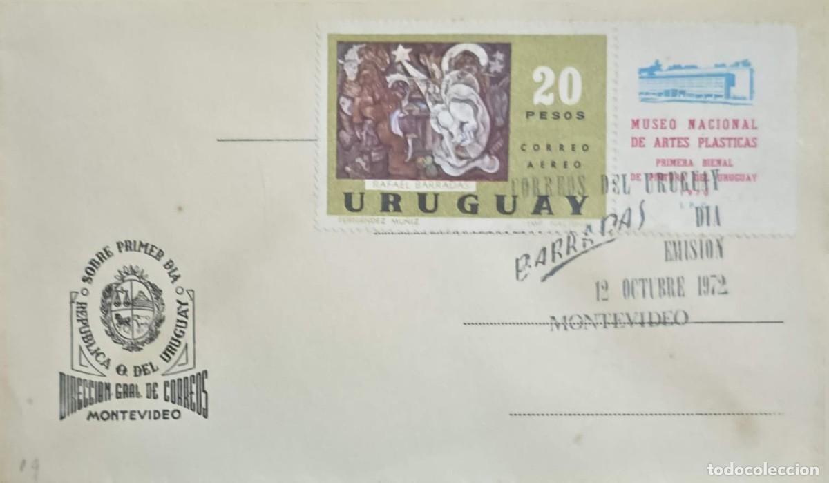 Sellos: MI) 1972 URUGUAY, FIRST DAY COVER, AIRMAIL, MODERNIST PAINTING &rdquo;ADORATION OF THE MAGI AND THE SHEPHE