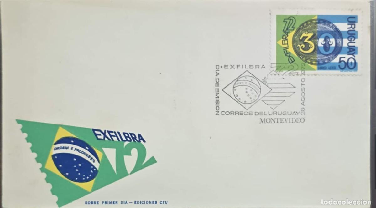 Sellos: MI) 1972 URUGUAY, FDC, INTER-AMERICAN PHILATELIC EXHIBITION EXFILBRA '72 HELD IN RIO DE JANEIRO, BRA