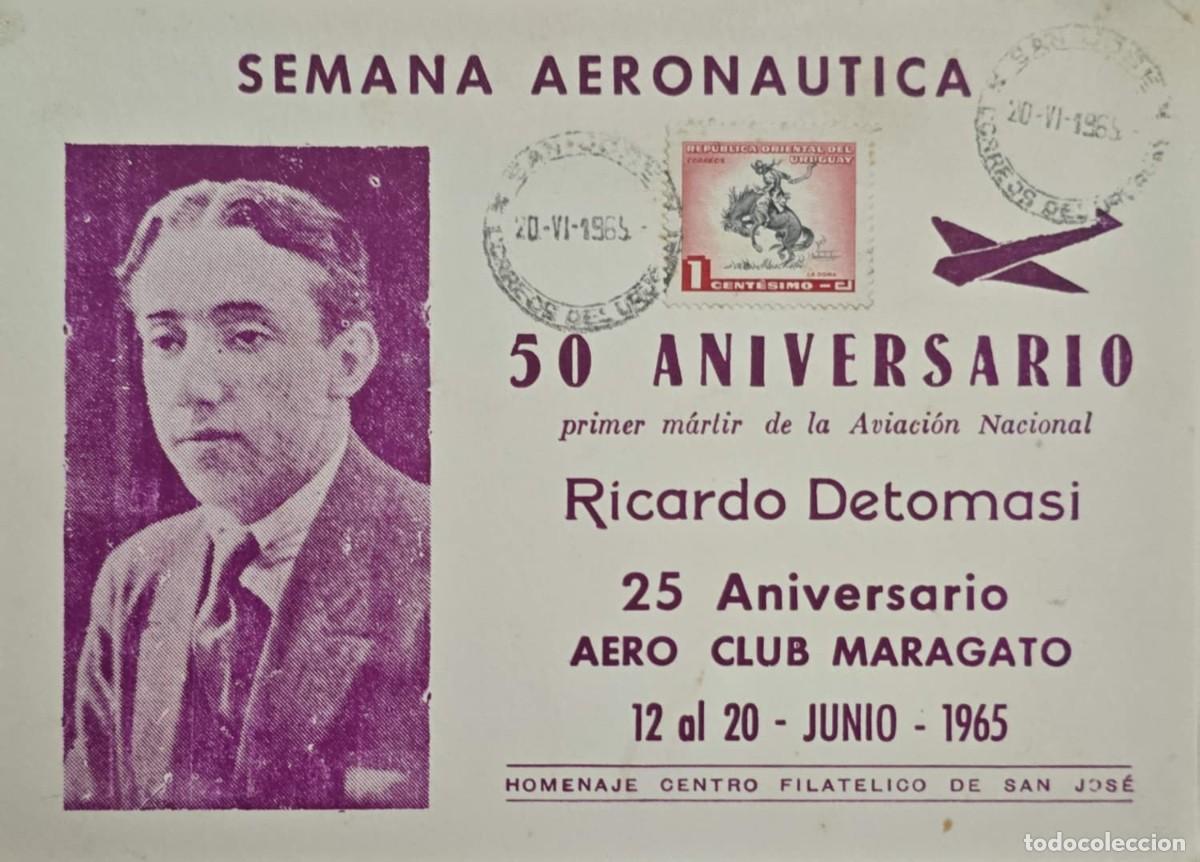 Sellos: MI) 1965 URUGUAY, TRIBUTE BY THE SAN JOS&Eacute; PHILATELIC CENTER COMMEMORATING AVIATION WEEK (HELD JUNE 1