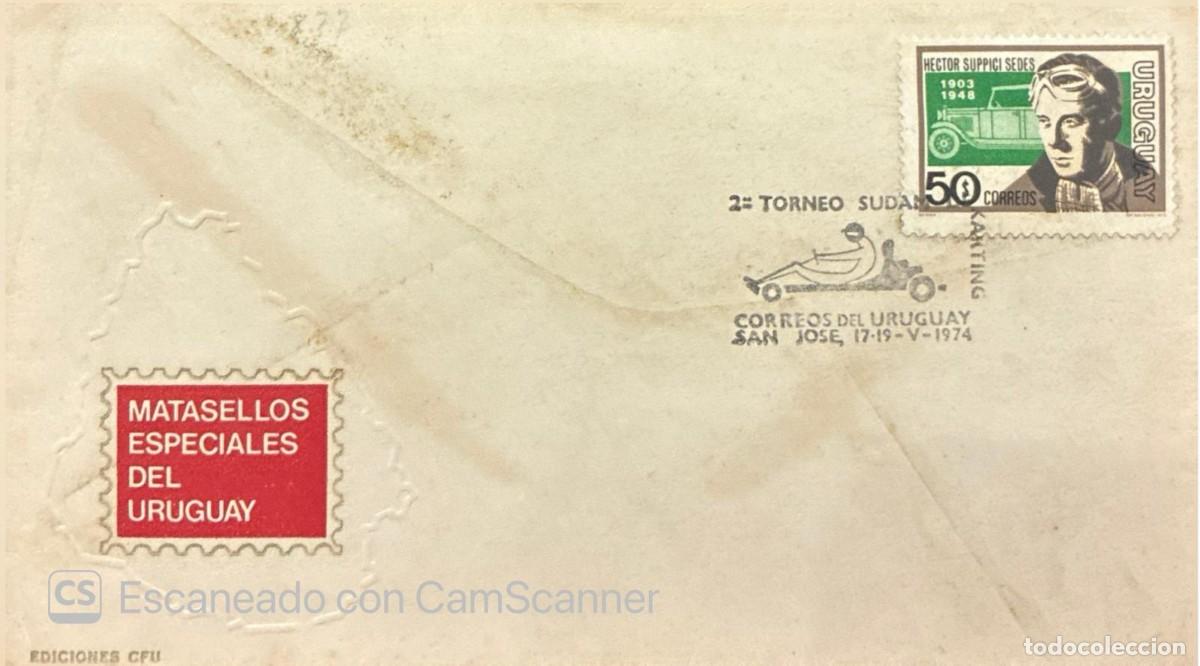 Sellos: MI) 1974 URUGUAY, COVER WITH SPECIAL POSTMARK, PILOT H&Eacute;CTOR SUPPICI SEDES, EVENT: 2ND SOUTH AMERICAN
