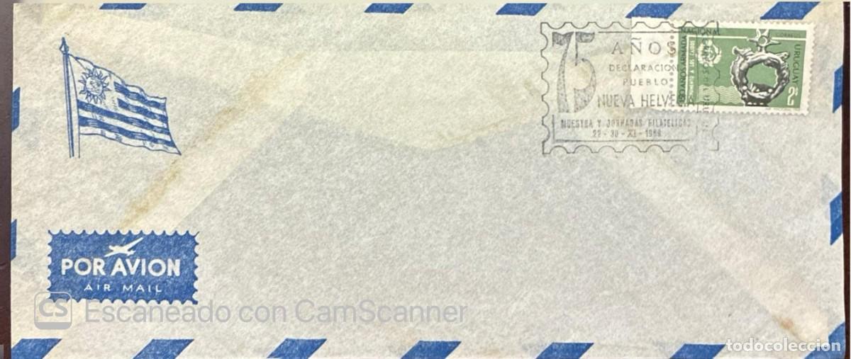 Sellos: MI) 1969 URUGUAY, AIR MAIL, URUGUAYAN FLAG ON A FLAGPOLE, COAT OF ARMS STAMP, CANCELLATION MARKING &rdquo;