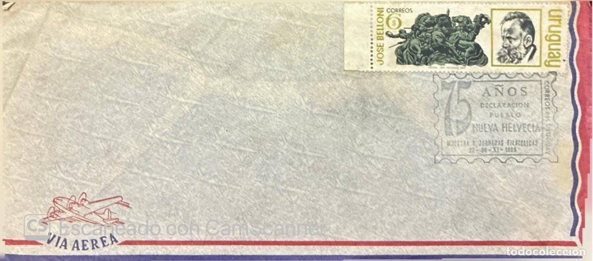 Sellos: MI) 1969 URUGUAY, AIRMAIL, JOS&Eacute; BELLONI STAMP FEATURING THE FAMOUS &rdquo;EL ENTREVERO&rdquo; SCULPTURE, &rdquo;75 YEA