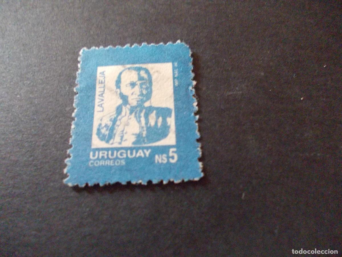 Selos: Sello Lavalleja Uruguay NS 5 pr&oacute;cer uruguayo emisi&oacute;n azul cl&aacute;sica filatelia hist&oacute;rica 1986