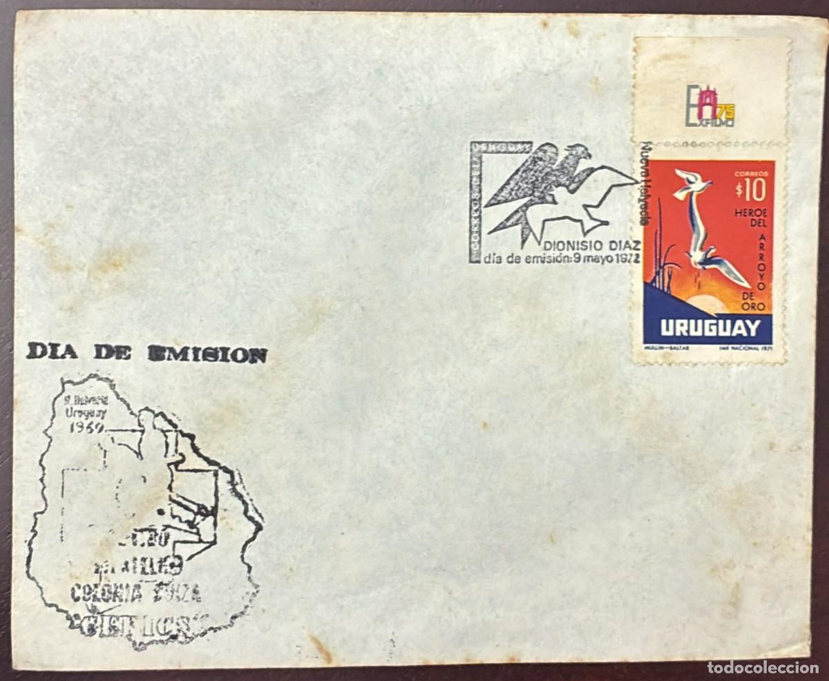 Sellos: TS) 1972 URUGUAY, FDC,TRIBUTE TO DIONISIO DIAZ HERO OF ARROYO DE ORO WHO DIED AT THE AGE OF NINE WHI