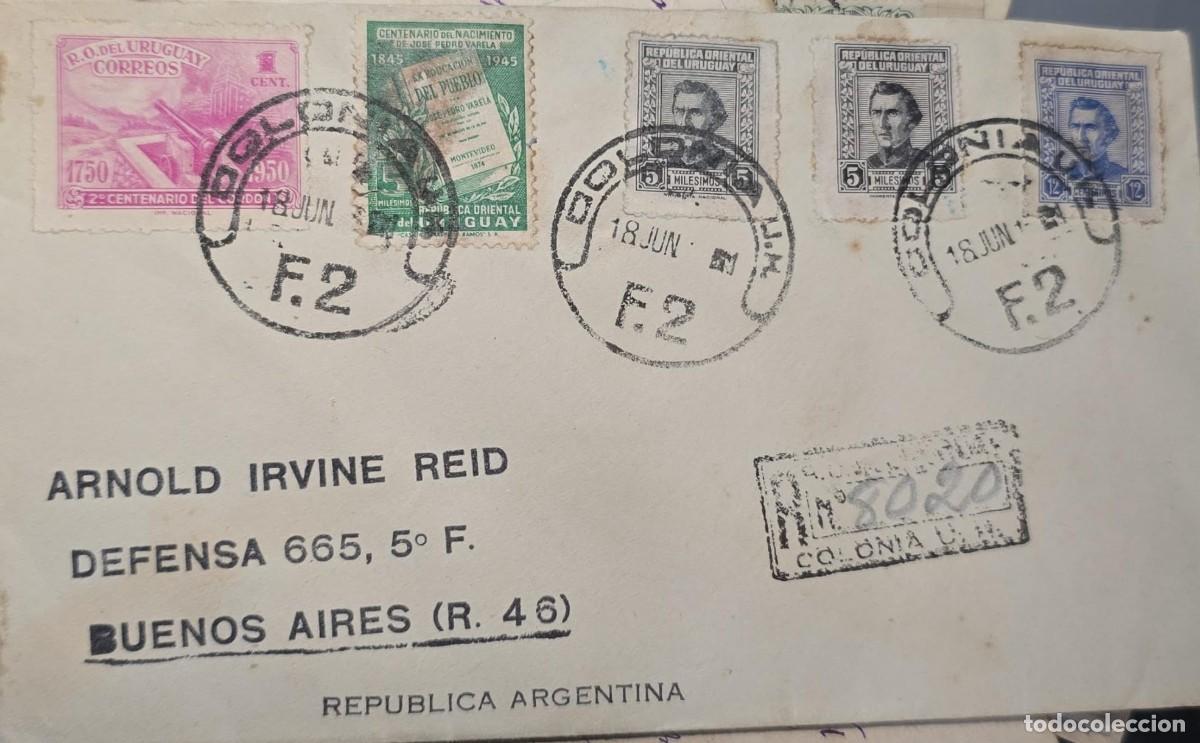 Sellos: O) 1951 circa, URUGUAY, CANNON RURAL AND URBAN VIEWS - FOUNDING OF CORDON - DISTRIC OF MONTEVIDEO, L
