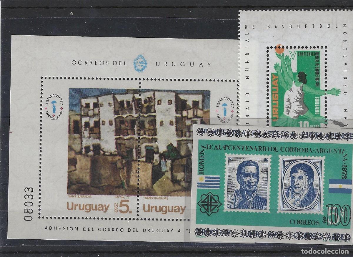 Selos: URUGUAY / ARGENTINA - LOTE ESPAMER 81 / CAMPEONATO BALONCESTO...