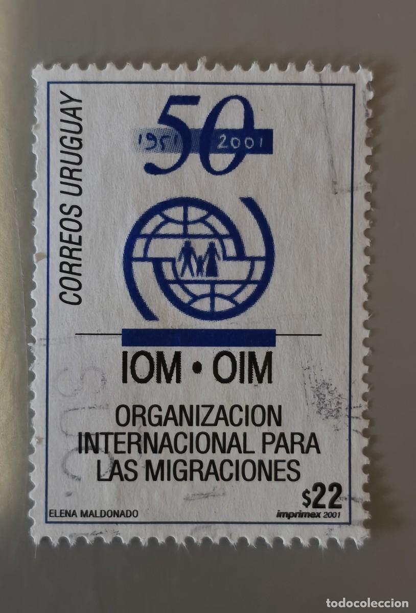 Briefmarken: SELLO USADO URUGUAY 2001 50 ANIVERSARIO DE LA ORGANIZACION INTERNACIONAL PARA LAS MIGRACIONES