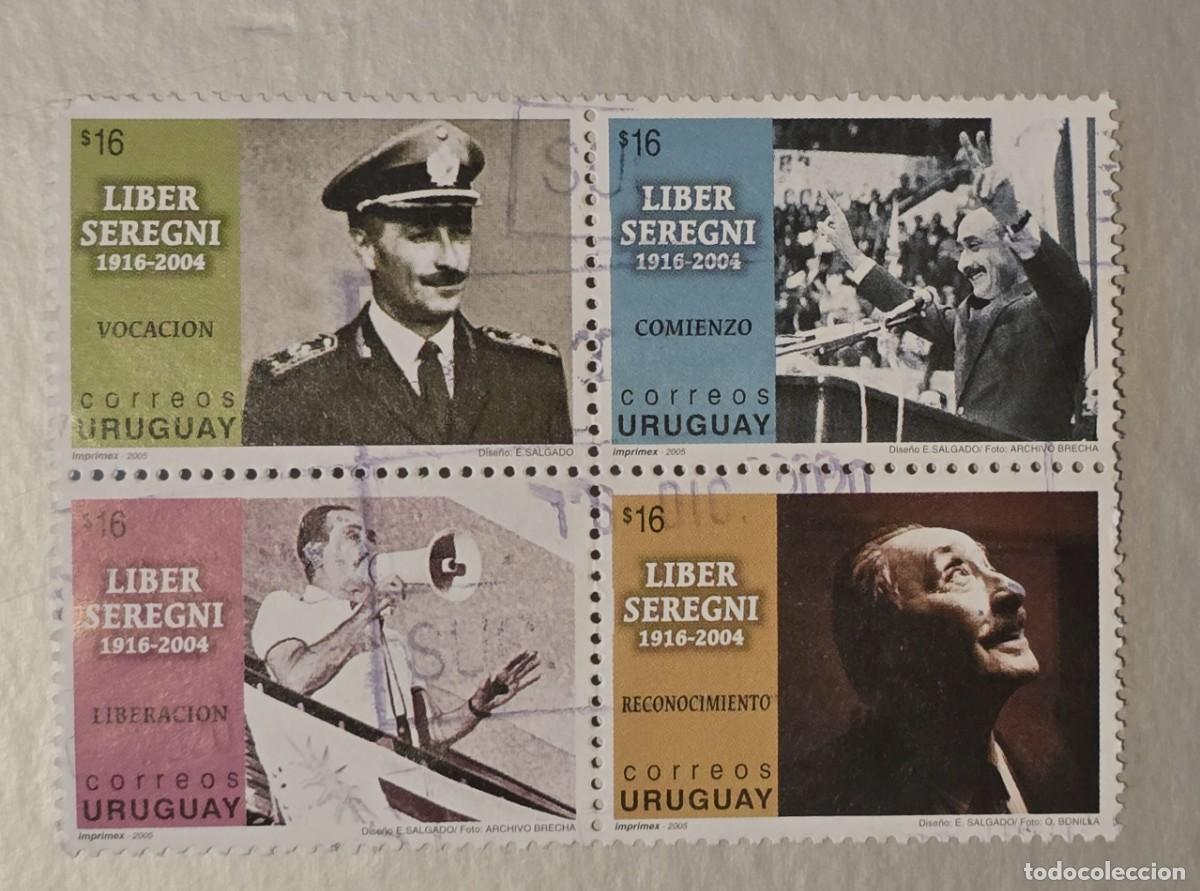 Selos: 4 SELLO USADO BLOQUE URUGUAY 2005 LIBER SEREGNI
