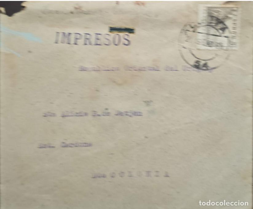 Selos: TS.) 1880, URUGUAY, POSTAL COVER FROM MONTEVIDEO TO COLONIA, URUGUAY, A VERY OLD ENVELOPE FEATURING
