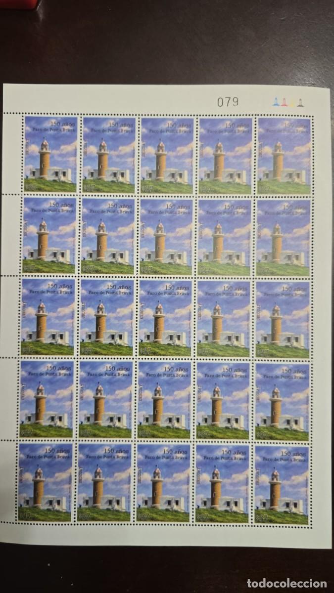 Timbres: O) 2026 URUGUAY, PUNTA BRAVA LIGHTHOUSE, SHEET MNH BY 25 STAMPS