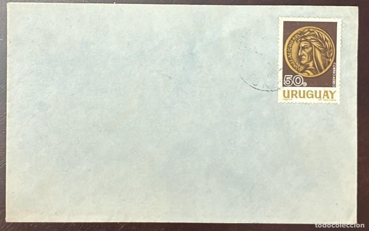 Timbres: TS.) 1966, URUGUAY, AIRMAIL COVER, STAMP FEATURING A PROFILE PORTRAIT OF THE POET DANTE ALIGHIERI (&rdquo;