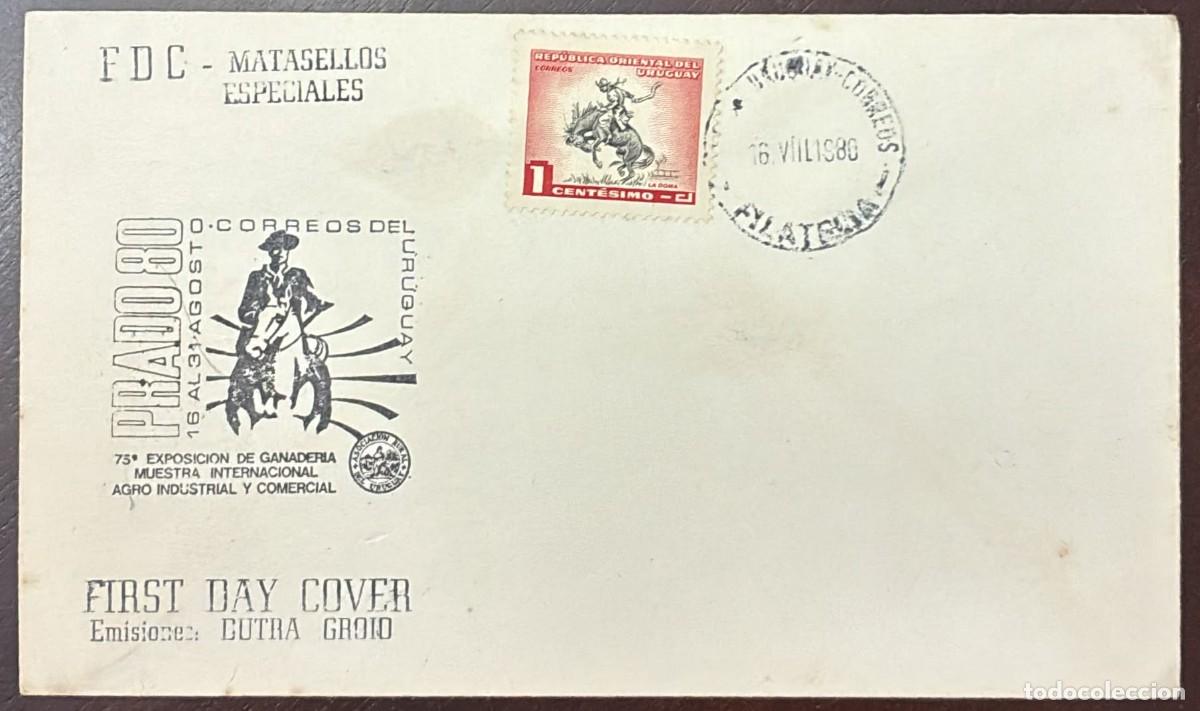 Briefmarken: TS.) 1980, URUGUAY, FIRST DAY COVER, &rdquo;PICCLICK IT&rdquo; COLLECTIBLE COMMEMORATIVE ISSUE, DEFINITIVE SERIE