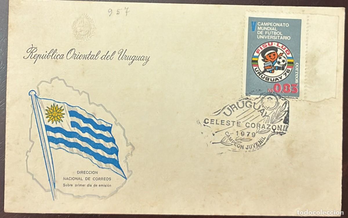 Briefmarken: TS.) 1976, URUGUAY, FIRST DAY COVER COMMEMORATING THE &rdquo;WORLD UNIVERSITY FOOTBALL CHAMPIONSHIP&rdquo;, FEAT