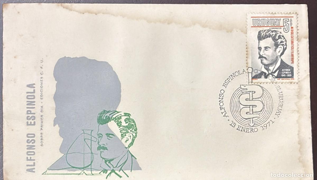 Briefmarken: TS.) 1971, URUGUAY, COMMEMORATIVE FIRST DAY COVER HONORING ALFONSO ESP&Iacute;NOLA, STAMP: &rdquo;125TH ANNIVERSA