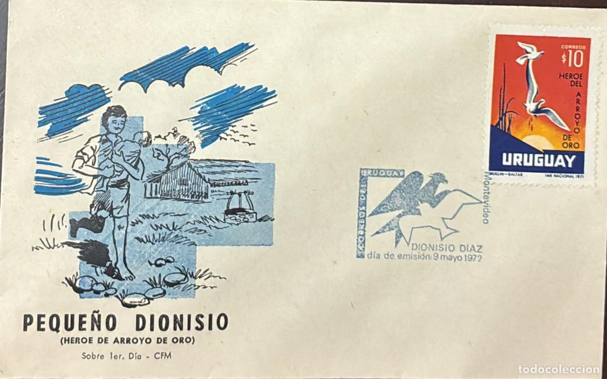 Timbres: TS.) 1971, URUGUAY, FIRST DAY COVER FEATURING A PRE-PRINTED LINEAR ARTISTIC DRAWING OF &rdquo;YOUNG DIONIS
