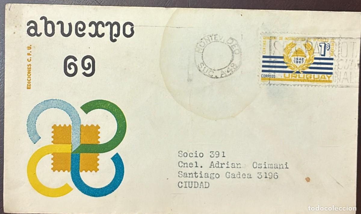 Briefmarken: TS.) 1969, URUGUAY, MONTEVIDEO TO SAO PABLO-BRAZIL, PRE-PRINTED ADVERTISING ENVELOPE &rdquo;ABUESPO 69&rdquo;, S