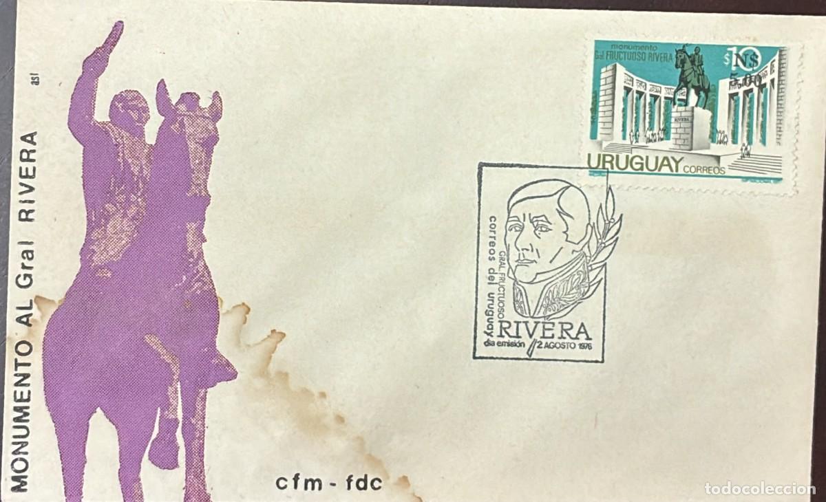 Briefmarken: TS.) 1976, URUGUAY, FIRST DAY COVER, PRE-PRINTED WITH THE &rdquo;MONUMENT TO GENERAL FRANCISCO FRUCTUOSO R