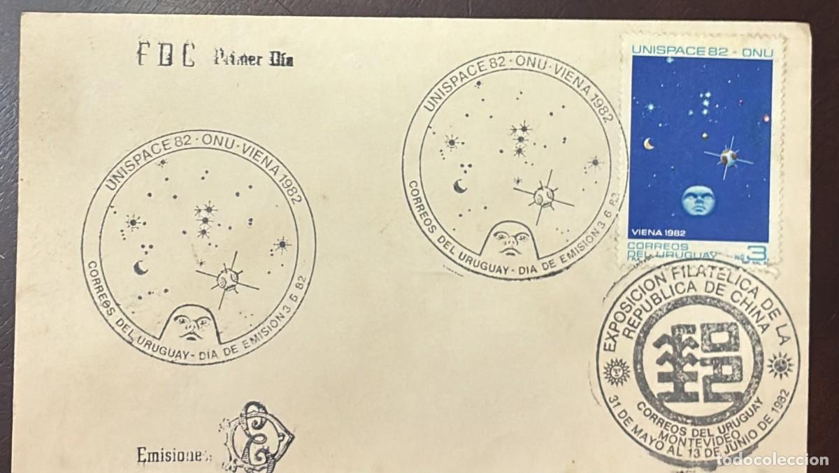 Stamps: TS.) 1982, URUGUAY, FIRST DAY COVER FEATURING A STYLIZED HERALDIC LOGO OR MONOGRAM, &rdquo;CONFERENCE ON T