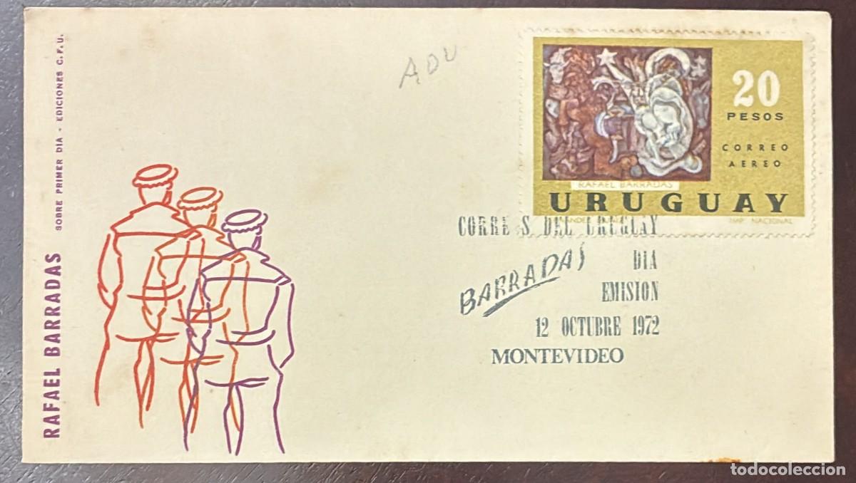 Francobolli: TS.) 1972, URUGUAY, FIRST DAY COVER, PRE-PRINTED WITH A LINE DRAWING OF A SKETCH (&rdquo;TOWNSFOLK, TAVERN