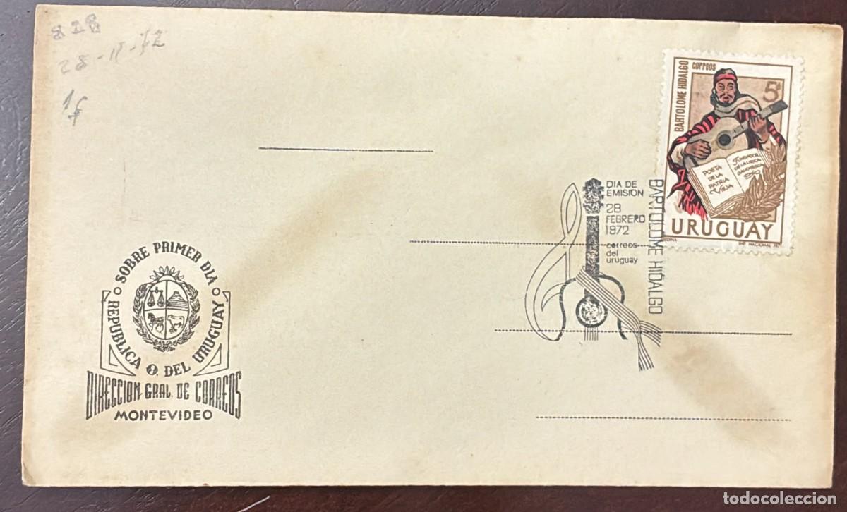 Stamps: TS.) 1972, URUGUAY, FIRST DAY COVER, WITH A PRE-PRINTED COMMEMORATIVE DESIGN FEATURING THE COAT OF A