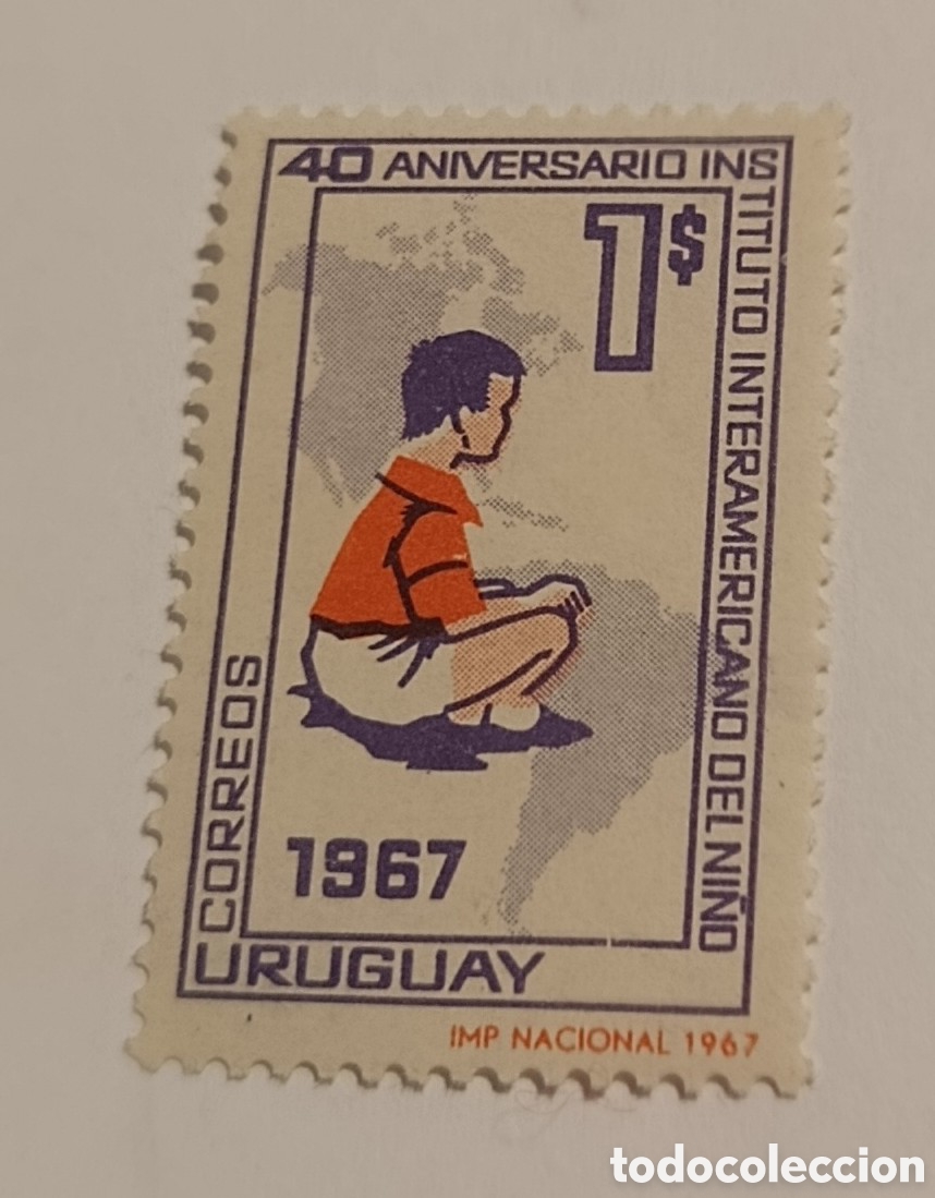 Sellos: URUGUAY sello instituto interamericano del ni&ntilde;o 1967