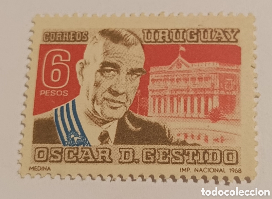 Sellos: URUGUAY sello &Oacute;scar d. Gestido 1968