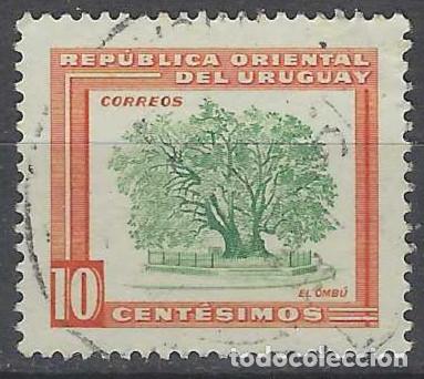 Sellos: URUGUAY 1954 - MOTIVOS LOCALES, EL OMB&Uacute; - USADO