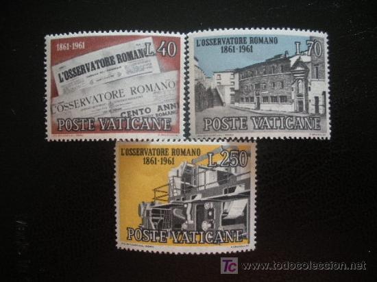 Sellos: Vaticano 1961 Ivert 328/30 *** Centenario Observatorio Romano - Foto 1