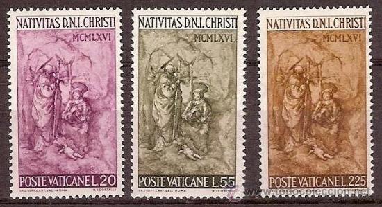 Sellos: VATICANO 1966 - NAVIDAD - Yvert 463/65 - Foto 1