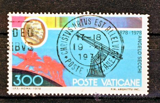 Sellos: VATICANO.- CENTENARIO DE LA MUERTE DEL ASTRONOMO ANGELO SECCHI. - Foto 1