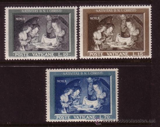 Sellos: VATICANO 310/12** - A&Ntilde;O 1960 - NAVIDAD - PINTURA RELIGIOSA - OBRA DE NOTTI