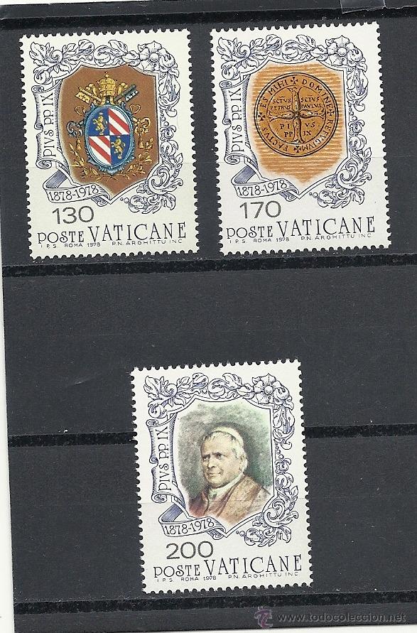 Sellos: VATICANO 1978, YVERT N&ordm; 653/655**, - Foto 1