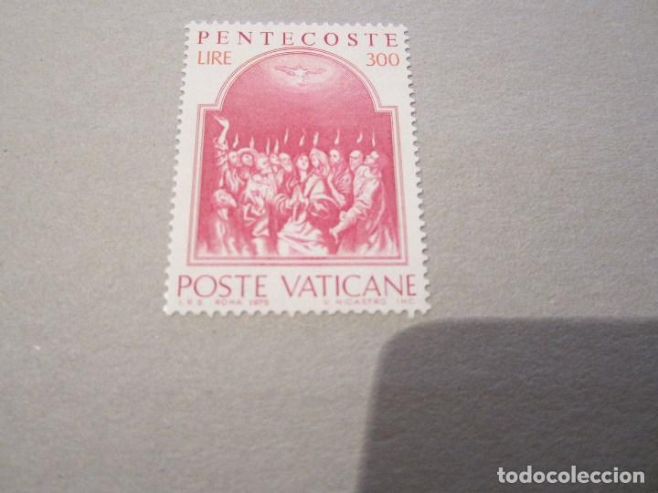 Sellos: VATICANO 1975, YVERT N&ordm; 593**,PENTECOSTE - Foto 1