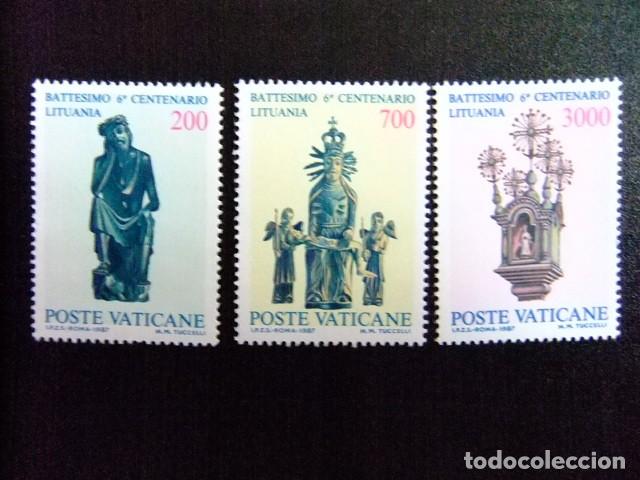 Sellos: L 147 VATICANO 1986 / VI CENTENARIO del BAUTISMO de LITUANIA 806 / 808 MNH