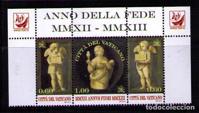 Sellos: VATICANO 2013 - A&Ntilde;O DE LA FE - TRIPTICO - Foto 1