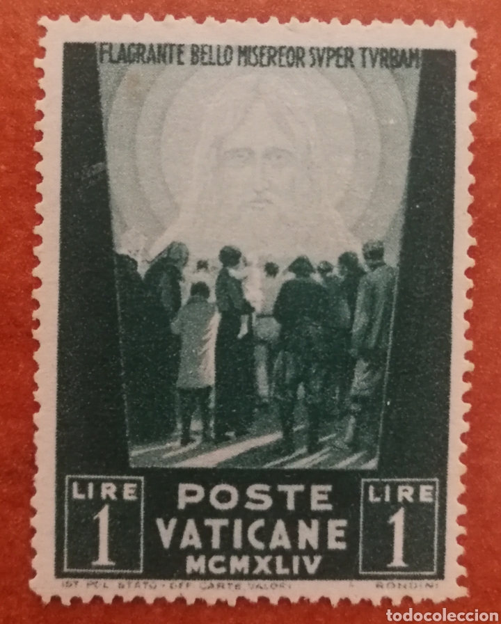 VATICANO, APARICIÓN DE JESUCRISTO 1942 SIN GOMA (FOTOGRAFÍA REAL) (Sellos - Extranjero - Europa - Vaticano)
