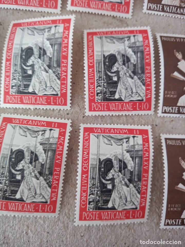 Sellos: LOTE DE SELLOS ANTIGUOS DE. POSTE VATICANO. - Foto 5