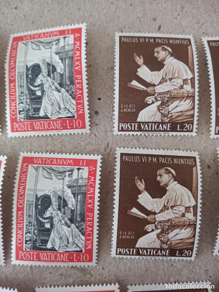 Sellos: LOTE DE SELLOS ANTIGUOS DE. POSTE VATICANO. - Foto 6