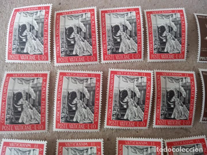 Sellos: LOTE DE SELLOS ANTIGUOS DE. POSTE VATICANO. - Foto 7