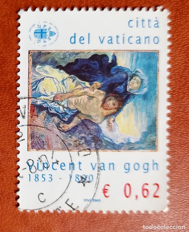 Sellos: Vaticano. 2003. Van Gogh. Usado - Foto 1