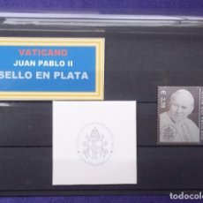 Sellos: VATICANO 2003 1308 JUAN PABLO II SELLO DE PLATA CON FUNDA