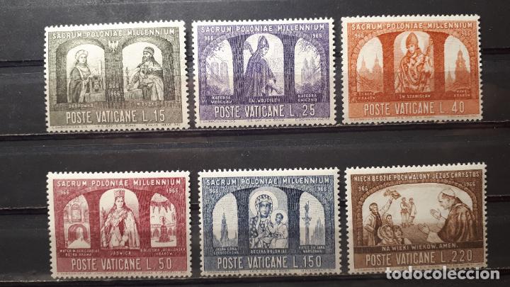 Sellos: VATICANO. A&Ntilde;O 1966 *. Yvert 451/6. - Foto 1